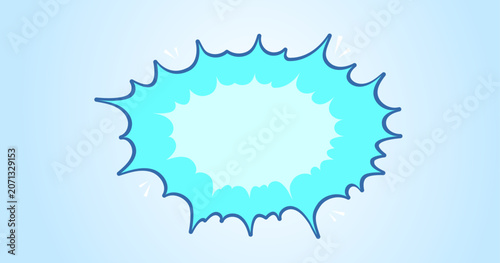 Comic Speech Bubble Explosion Frame Vector for Pop Art Text Banner Design