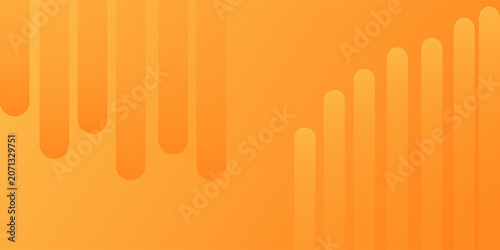 Modern minimal vector illustration featuring vibrant orange parallel rounded stripes.