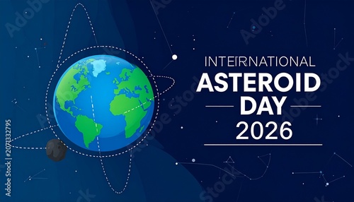 International Asteroid Day 2026 Earth Orbital Poster