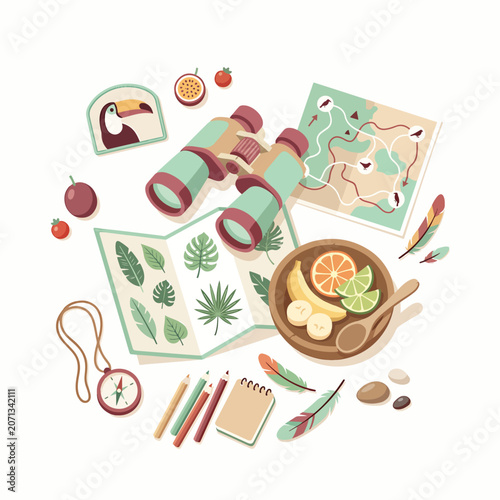 Colorful Educational Travel Exploration Kit.