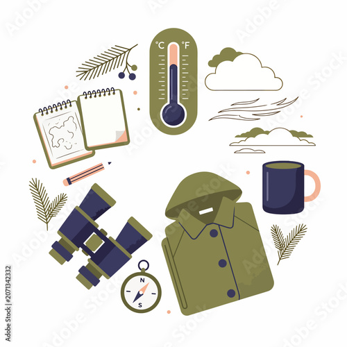 Camping gear and outdoor adventure tools 1.