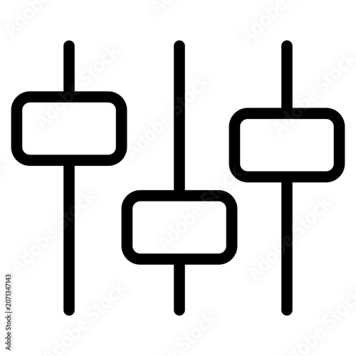 Tableau sur toile Audio sliders icon