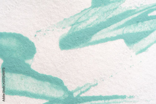 Watercolor brush elements in green tones for creative design