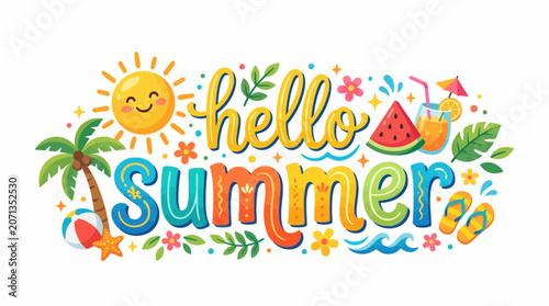 summer holiday card vector