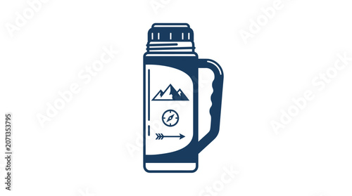 Tableau sur toile Vacuum insulated travel mug with lid.