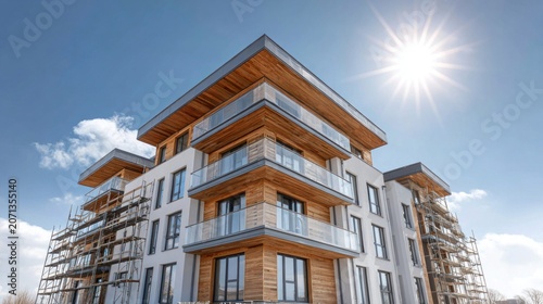 Contemporary residential development nearing completion