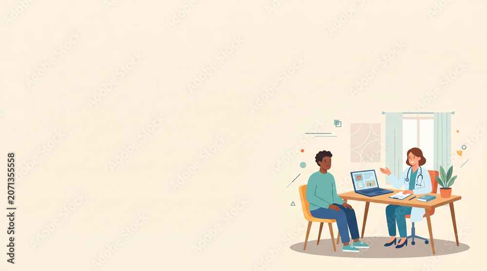 Fototapeta premium Healthcare Consultation Illustration for Advertising