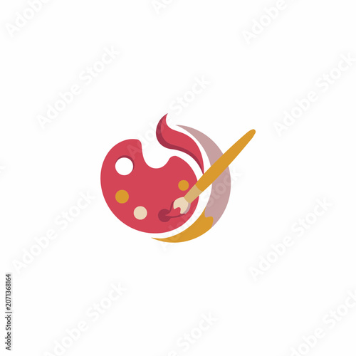 Artist Palette and Brush Icon