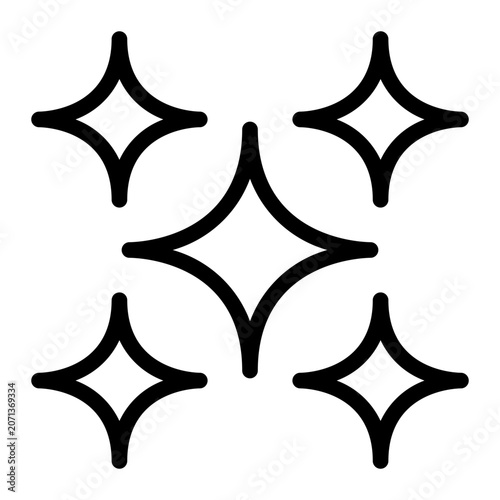 Textured Y2K retro sparkle and 4 point star glint icon vector