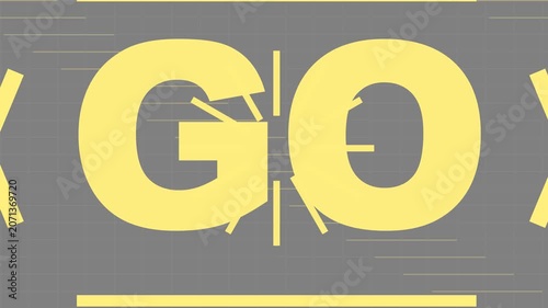 Countdown Animation Showing Bold Numbers Four to One with Dynamic Yellow Graphics on Dark Grid Background