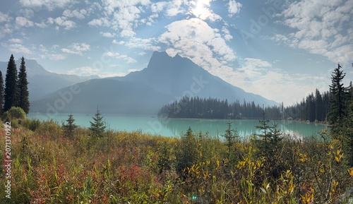 Emerald Lake Panorama In Yoho National Park Canada