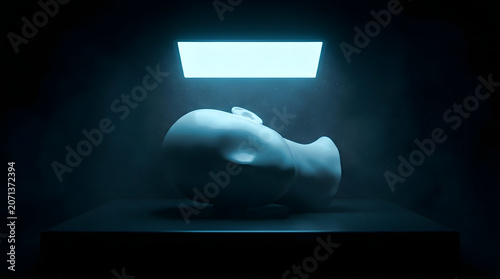 Abstract digital addiction concept with dopamine overload, glowing screens, fragmented attention, anxiety and cyber fatigue in surreal 3D style. AI Generated.