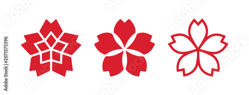 Cherry blossom vector set perfect for spring, nature, and cultural themes.