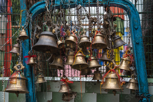 Ritual bells in the buddhist temple