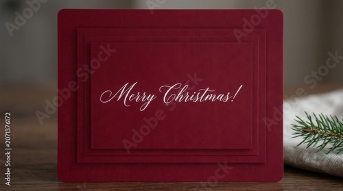 Luxury Red Christmas Card