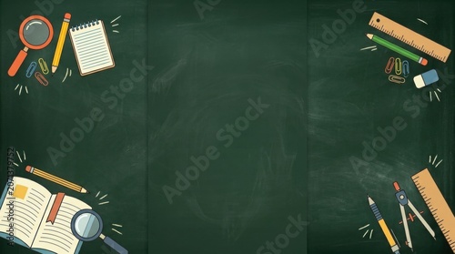 Classroom Chalkboard Frame Background