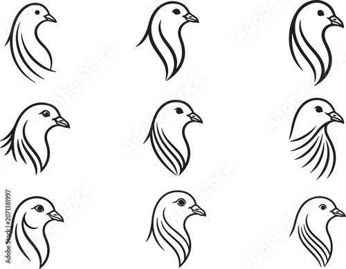 Dove art design in silhouette art.