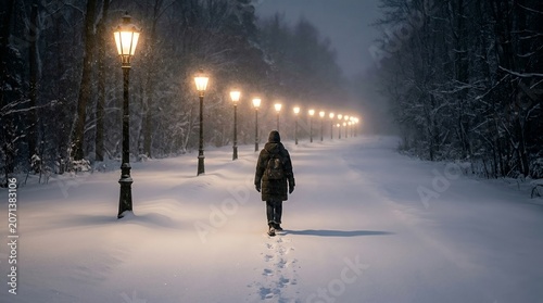 Walking Alone Through a Snowy Night – A Powerful Symbol of Loneliness, Solitude, and Silent Sadness