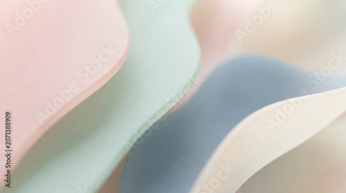 Abstract Pastel Colored Background with Soft Curves