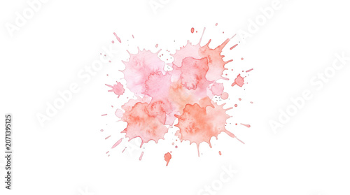 Pink Watercolor Splash Transparent Background