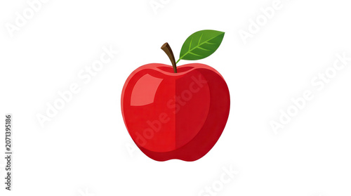 Red Apple Design Element Transparent Background