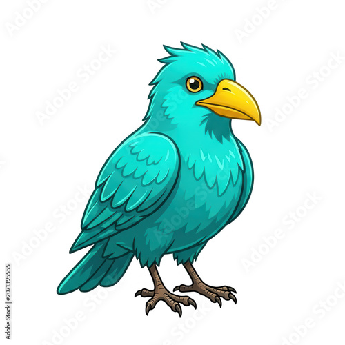 Turquoise Bird Isolated Transparent Background