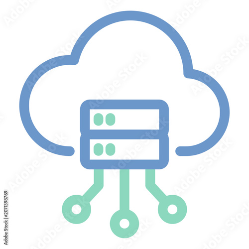 cloud storage concept dual tone icon