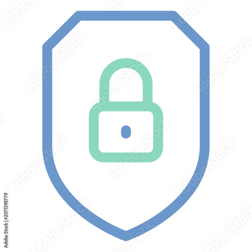 shield lock dual tone icon
