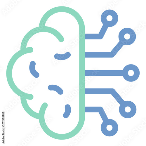 artificial intelligence dual tone icon