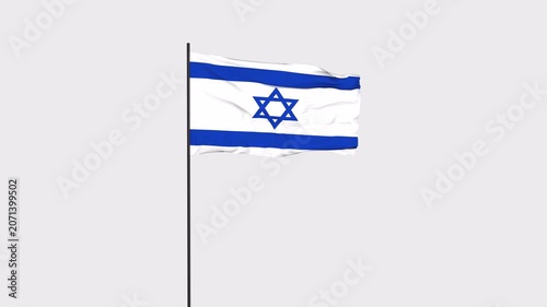 Israel Flag Animation 4K Transparent Background with Alpha Channel