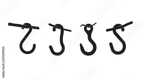 Handwritten black number two three five eight on white background for design projects.