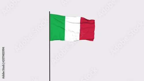 Italy Flag Animation 4K Transparent Background with Alpha Channel