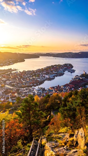 Bergen Cityscape Sunset. (1)