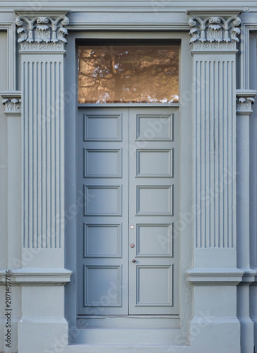 European-style vintage carved door