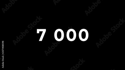 Digit counter from 0 to 7000	
