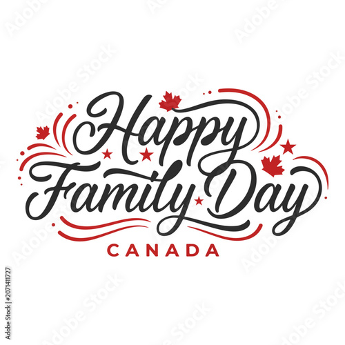 Happy Family Day Canada Typography T-Shirt Design Vector Illustration
