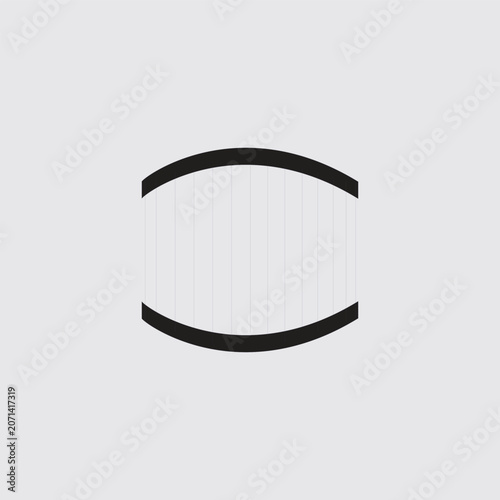 Obraz na plátně Prison cell bars icon representing detention and legal confinement with security