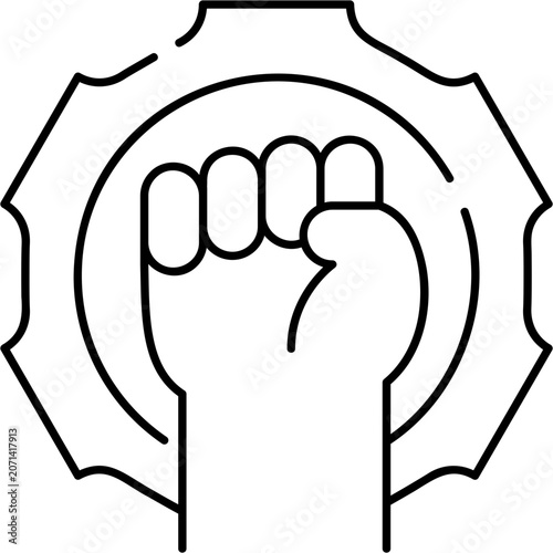 Fotografie Line Art Determination Icon