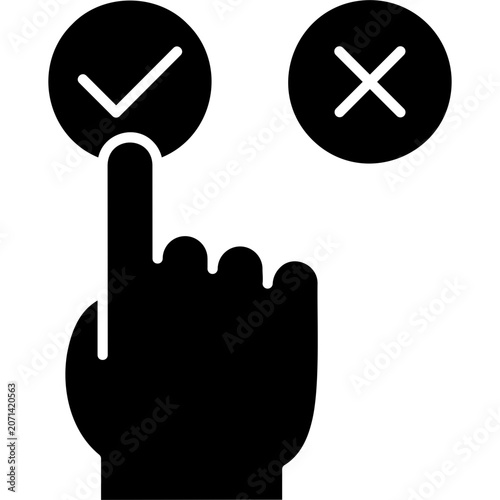 Billede på lærred Glyph Solid Choosing Icon