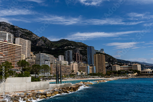 Bild auf Leinwand Monaco Monte Carlo, panoramic view of the city