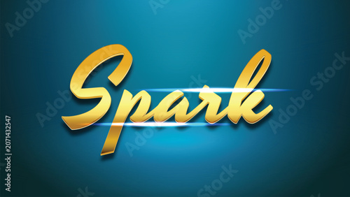 Golden Script Text Effect