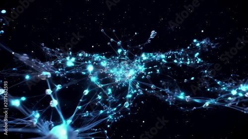 Glowing Neural Network Firing in Cosmic Dark Space
