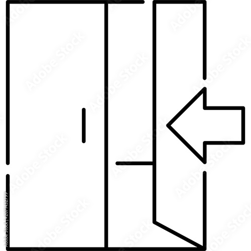 Bilde på lerret Line Art Entrance Icon
