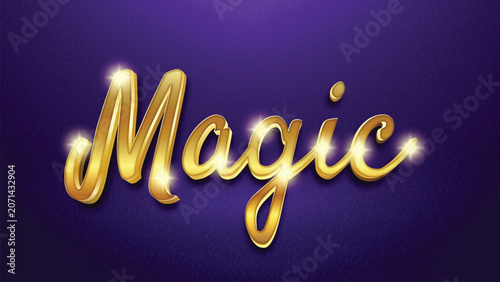Golden Script Text Effect
