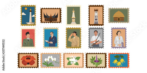 Photos Postage Stamp Indonesia