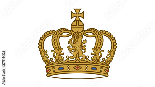 King William III Crown Icon for Historical Commemoration Theme