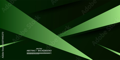 Abstract green background with overlapping triangle shapes and simple element concept design. Vector Eps10