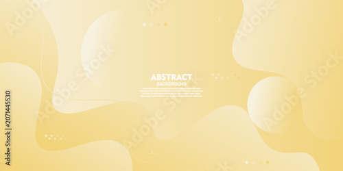 Abstract yellow soft gradient background with overlapping wave shape pattern element concept design. Vector Eps10