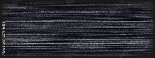  Gray static noise texture on dark backdrop. Horizontal lines, scratches, distortion, interference across glitchy surface. Vector retro VHS effect. Overlay for TV, screen, grunge, vintage template.