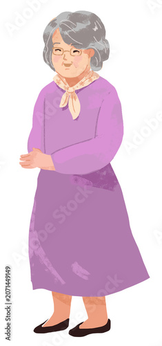 illustration of an old woman